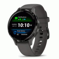  Venu 3S - GPS Slate Stainless Steel Bezel with Pebble Gray Case and Silicone Band - 010-02785-00- Garmin